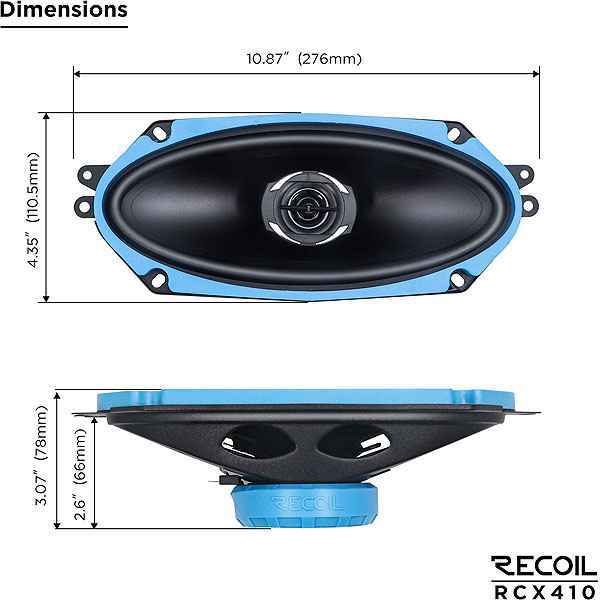 Recoil Audio Blue RCX410, коаксиальные динамики
