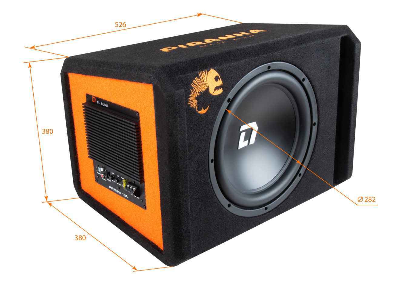 DL Audio Piranha 12A Black V.2 сабвуфер активный