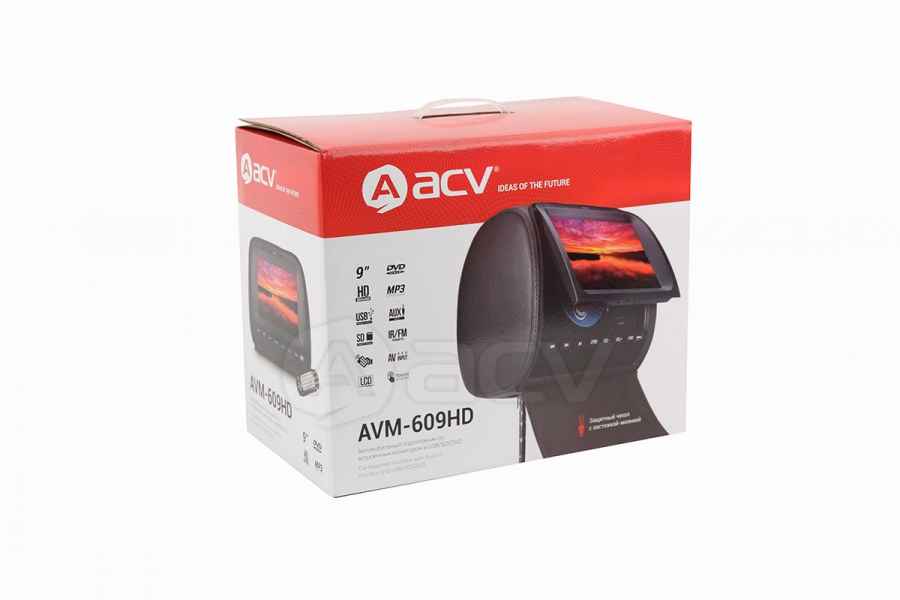 ACV AVM-609HD BL монитор-подголовник черный (2шт)