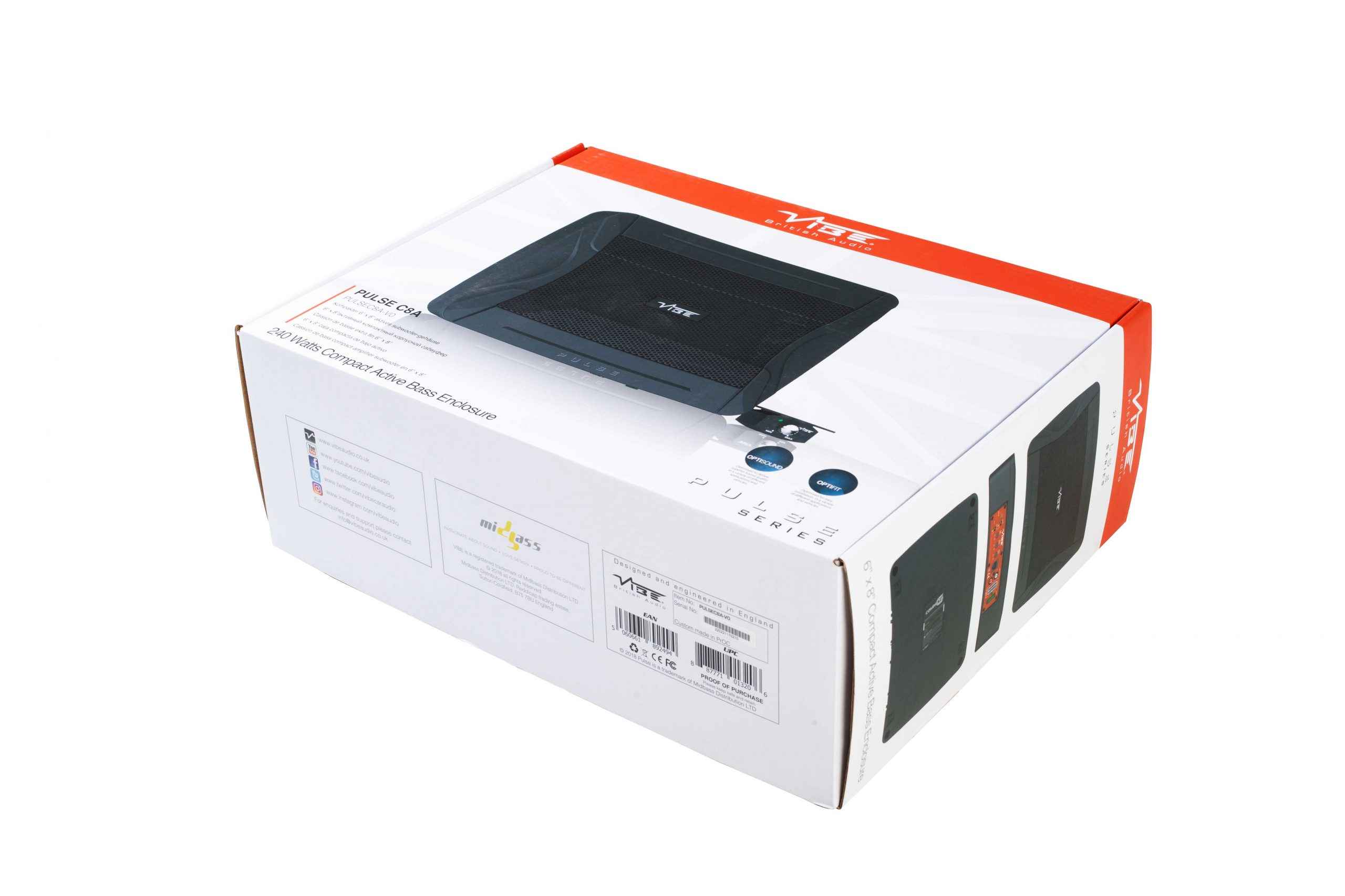 VIBE PULSEC8A-V4, сабвуфер активный корпусной под сидение