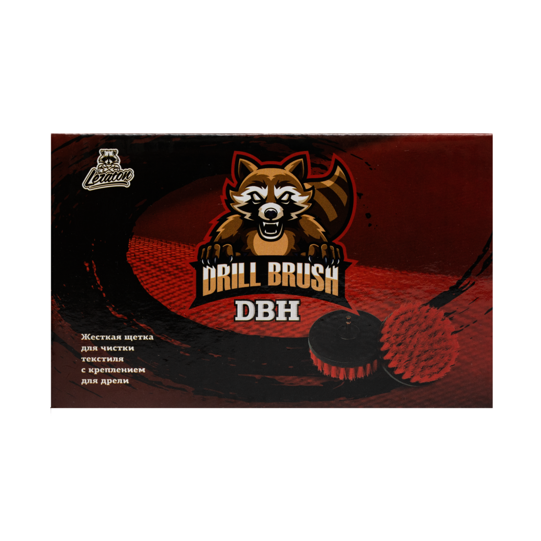 Щетка для чистки текстиля с креплением для дрели, жесткая LERATON DBH