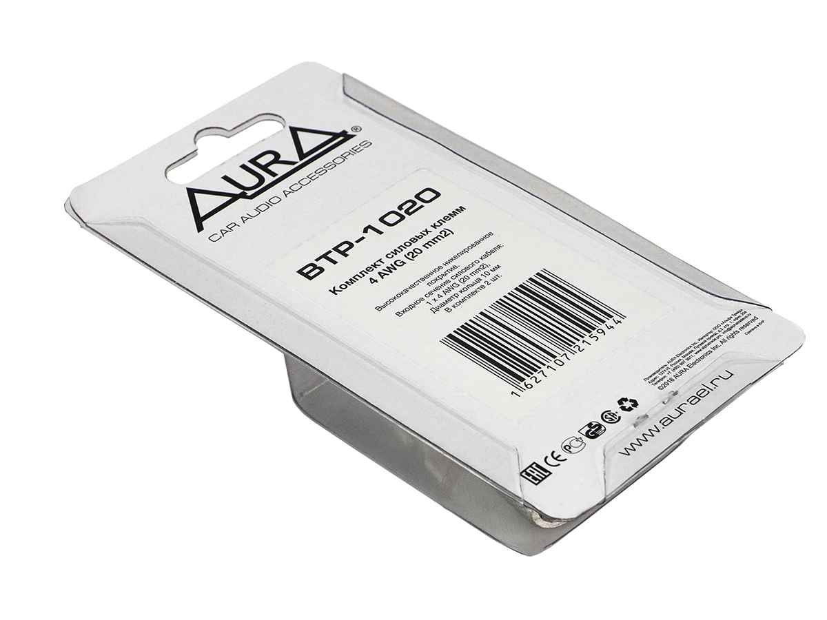 Aura BTP-1020 Силовые клеммы кольцевые, 10мм, 4AWG (2 шт)