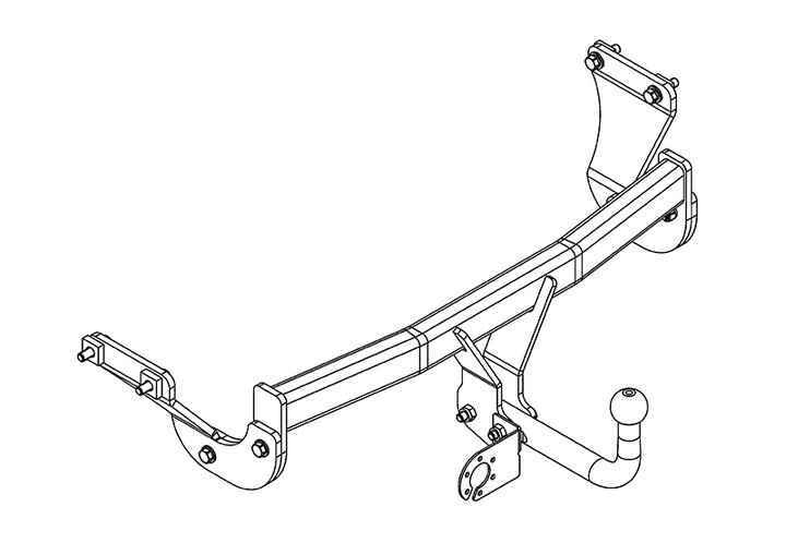 Фаркоп AvtoS HY 31 для Hyundai i40 седан, универсал 2012-..., условно съемный шар (тип A)