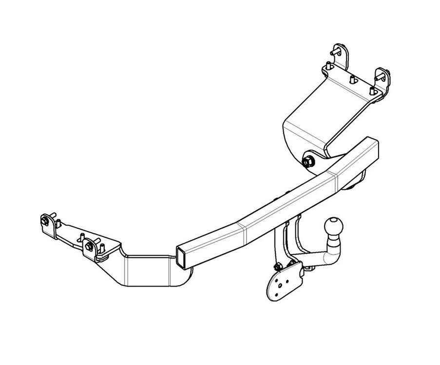 Фаркоп AvtoS MI 21 Mitsubishi Outlander XL/Citroen C-Crosser/Peugeot 4007 2006-2012, условно съемный