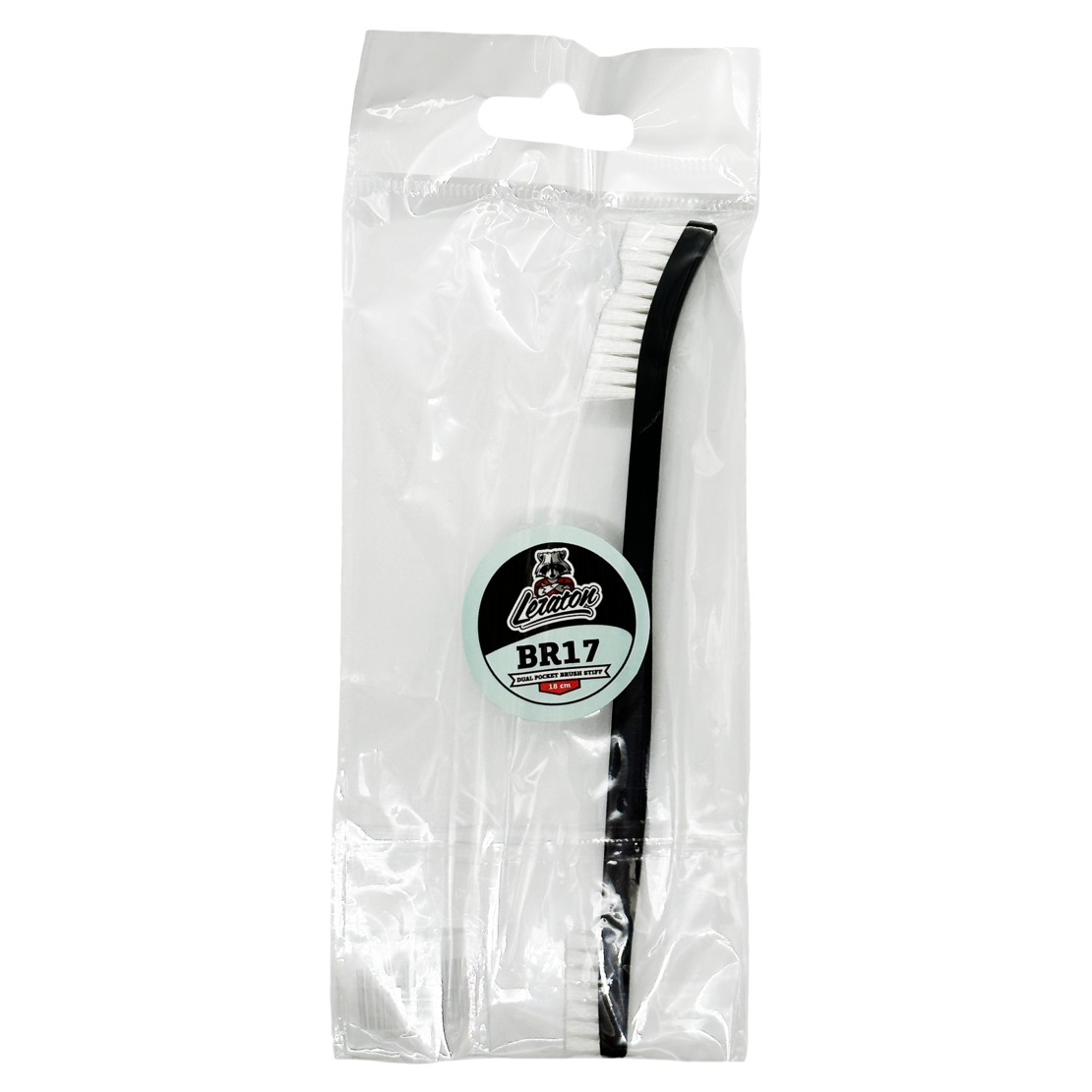 Мини щетка двухсторонняя мягкая, белая щетина LERATON BR17
