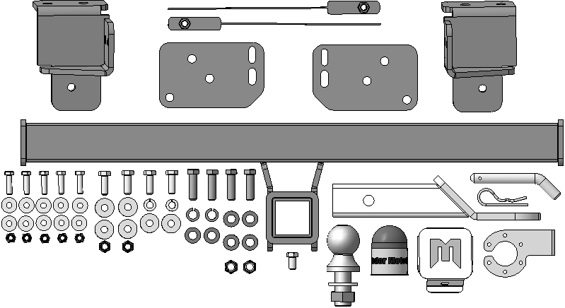 Фаркоп Motodor 97202-E для Changan CS75 FL 2018-..., быстросъемный шар (тип Е)