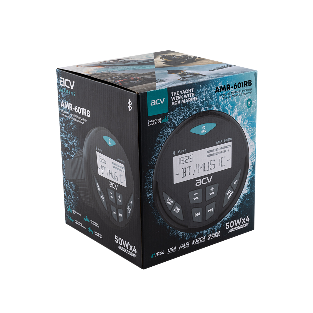 ACV MARINE AMR-601RB магнитола для морского транстпорта (черная)