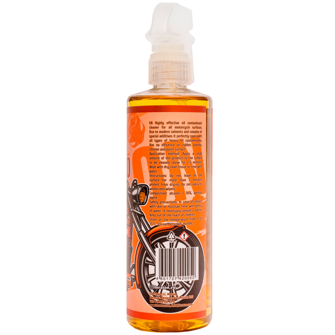 Очиститель обезжириватель для мотоциклов и цепей LERATON B2 473мл.