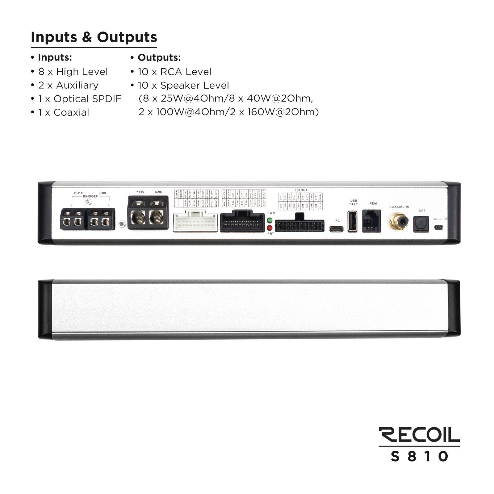 Recoil Audio S810 усилитель с процессором