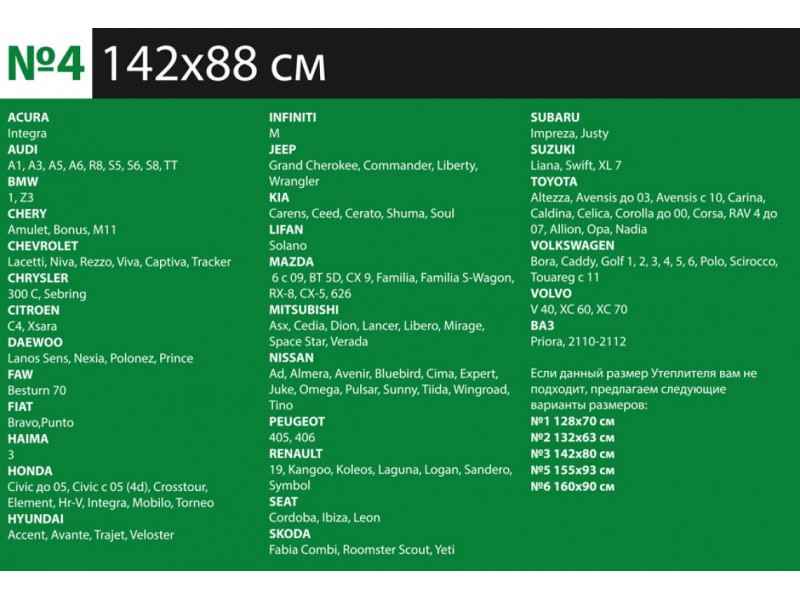 Утеплитель автомобильный KILMAT PREMIUM №4 черный