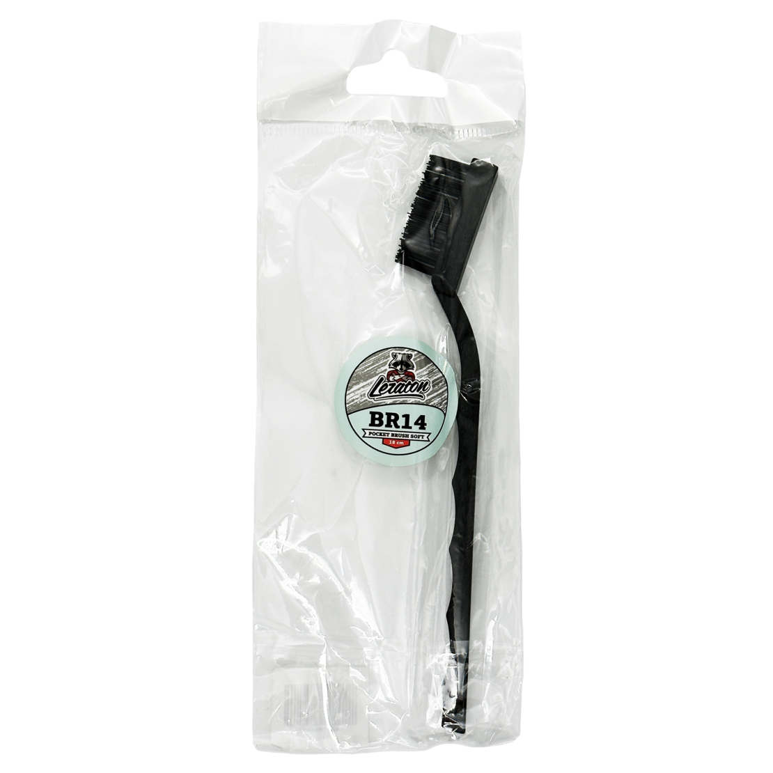 Мини щетка односторонняя жесткая, черная щетина LERATON BR14