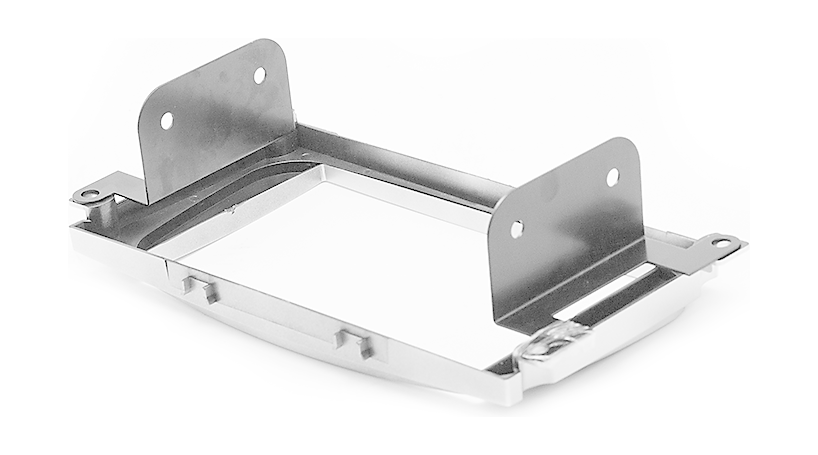 Переходная рамка для Ford Focus 2 (Sony), S-Max 07->, Mondeo 07-> 2DIN серебро с металл креплениями