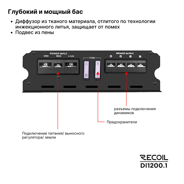 Recoil Audio DI1200.1 усилитель