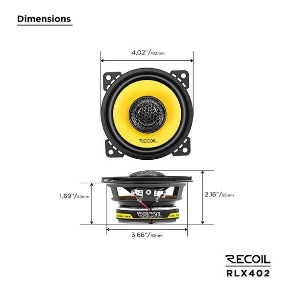 Recoil Audio RLX402, коаксиальные динамики