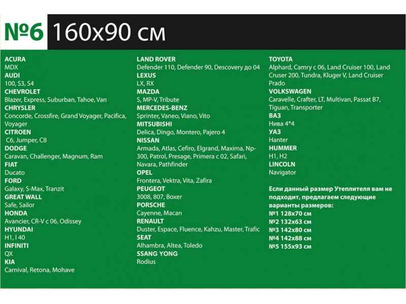 Утеплитель автомобильный KILMAT PREMIUM №6 черный