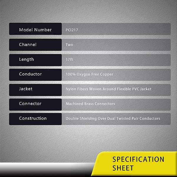 Recoil Audio Lite RCI417 (4CH,5m) межблочный RCA