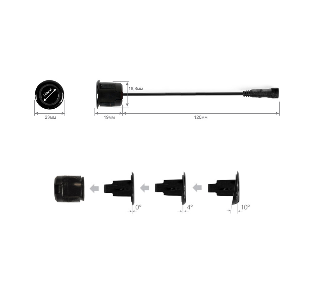 Парктроник Park Master 234-Black (4 датчика)