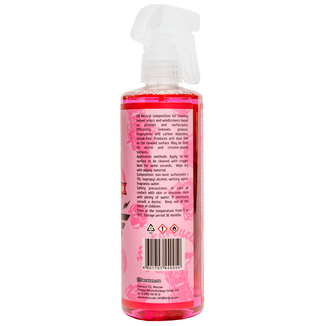 Очиститель шлемов и ветровых стекол LERATON B4 473мл.