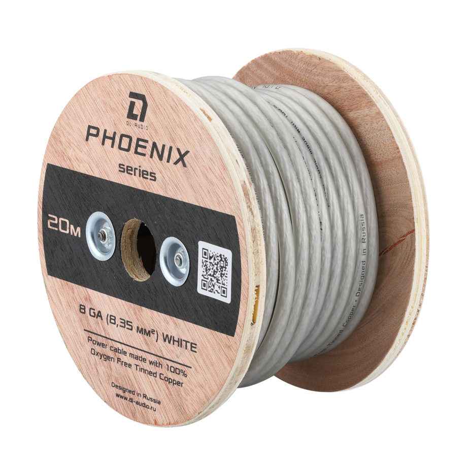 DL Audio Phoenix Power Cable 8 Ga White силовой кабель