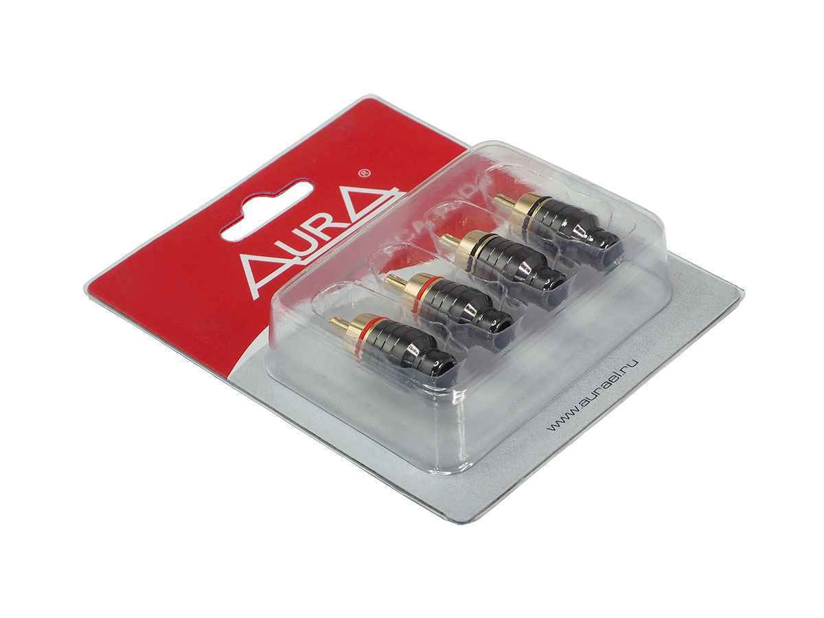 Aura RCA-P604 RCA коннектор, 6 мм вход, (4 шт)