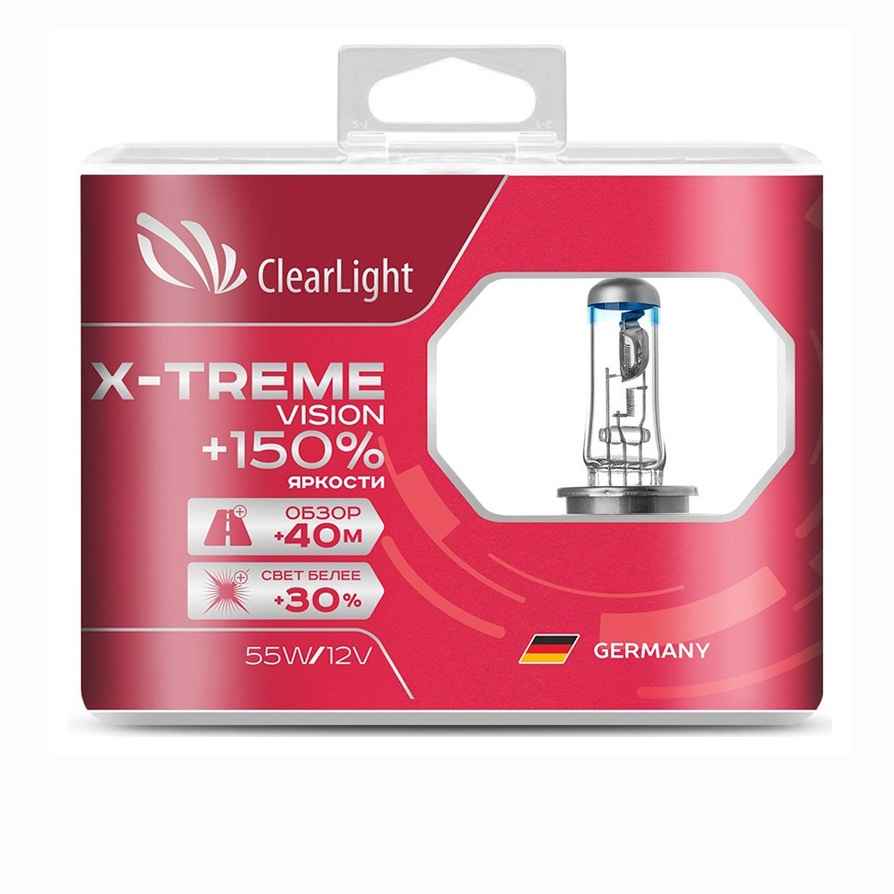 Clearlight Лампа H4 12V-60/55W X-treme Vision +150% Light (2шт)