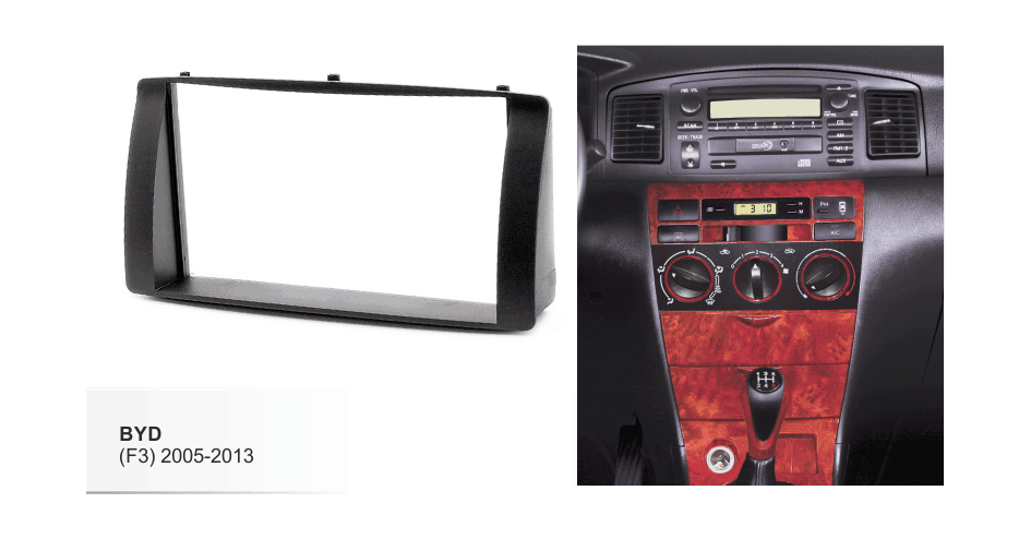 Переходная рамка для BYD F3 05-13 2DIN