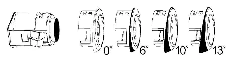 Черное проставочное кольцо 10° для датчика DJ