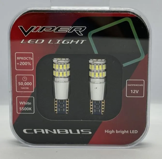VIPER Т10 3014 38SMD Canbus, лампы LED