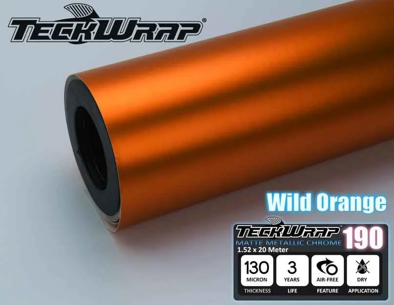 Матовая пленка хром TeckWrap Дикий апельсин, размер 1,52м х 20м