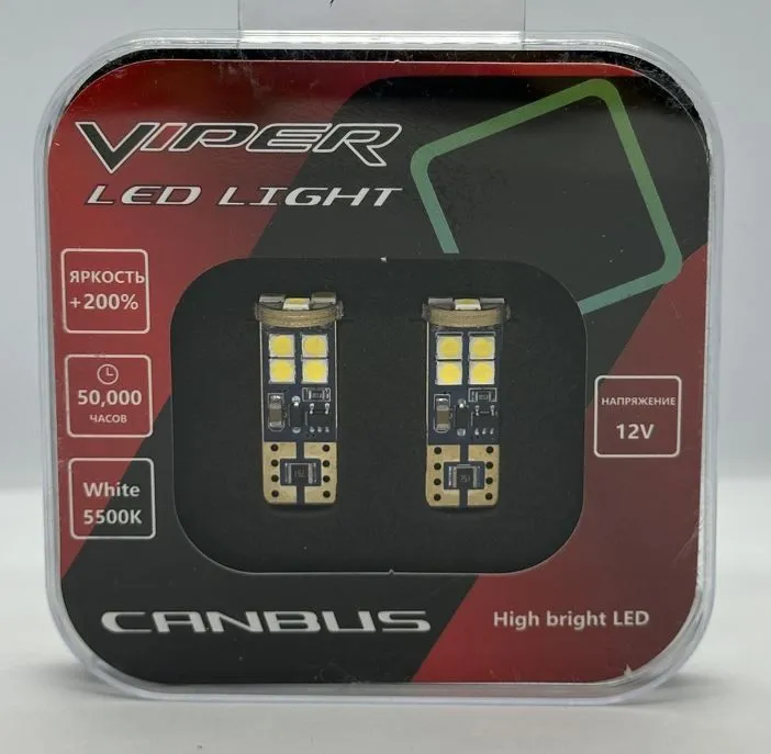 VIPER Т10 3030 12SMD Canbus, лампы LED