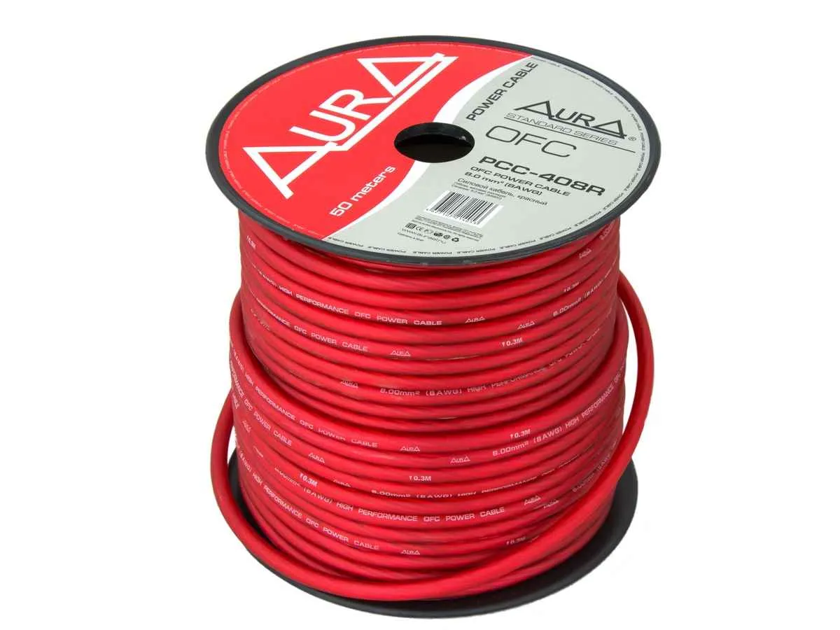 Aura PCС-408R Кабель силовой 8GA OFC