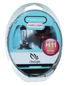 Clearlight Лампа H11 12V-55W X-treme Vision +120% Light (2шт)