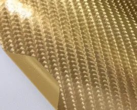Пленка 4D GLOSSY Карбон золото 152 см